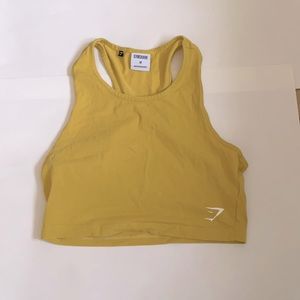 Yellow gymshark crop top